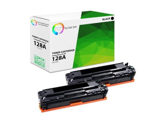 HP True Color Toner 128A Black Toner Cartridge 2 Pack - Premium Compatible Replacement for HP 128A CE320A Works With HP LaserJet Pro CP1525N CP1525NW...