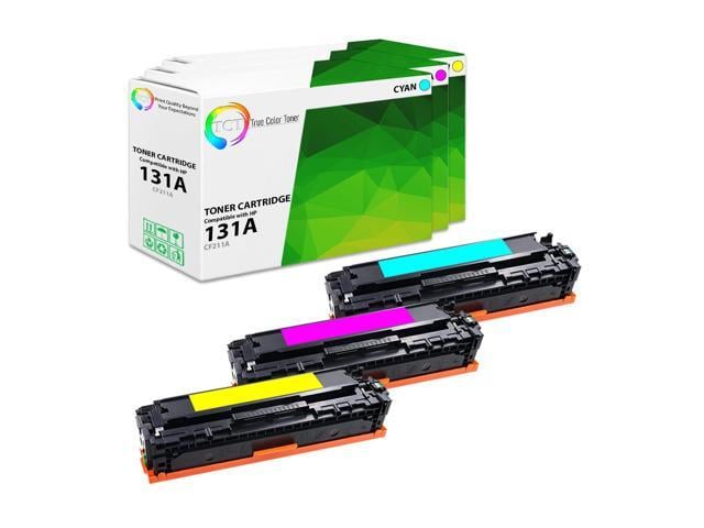 HP True Color Toner 131A Color Toner Cartridge 3 Pack - Premium Compatible Replacement for HP 131A CF211A CF212A CF213A Works With HP LaserJet Pro 200...
