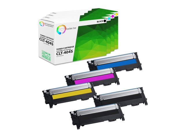 Samsung True Color Toner 404S Toner Cartridge 5 Pack - Premium Compatible Replacement for Samsung CLT-404S CLT-K404S CLT-C404S CLT-M404S CLT-Y404S Works...