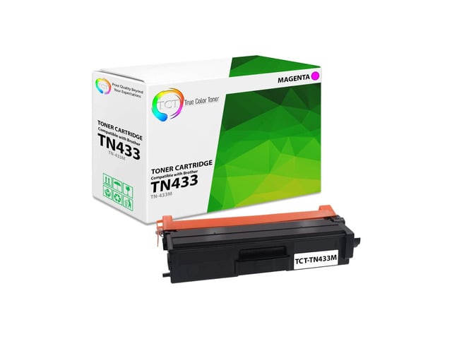 Brother True Color Toner TN433 Magenta Toner Cartridge - Premium Compatible Replacement for Brother TN-433 TN433M Magenta High Yield Works With Brother...