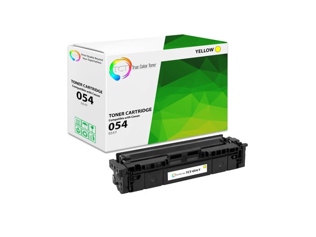 Canon True Color Toner 054 Yellow Toner Cartridge - Premium Compatible Replacement for Canon 054 Yellow Works With Canon Color ImageClass LBP620...
