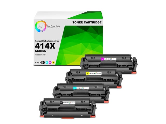 HP True Color Toner 414X Toner Cartridge 4 Pack - Premium Compatible Replacement for HP 414X W2020X W2021X W2022X W2023X High Yield Works With HP...