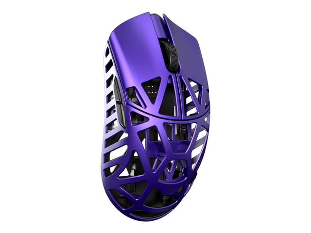 MK x WLMOUSE Beast X Max Wireless 8K Mouse Purple Side Slits Omron Optical