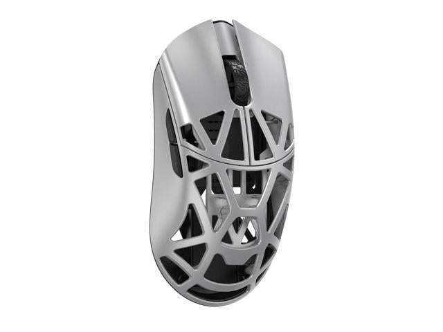 MK x WLMOUSE Beast X Mini Pro Wireless 8K Mouse Silver Solid Sides TTC Black Dot