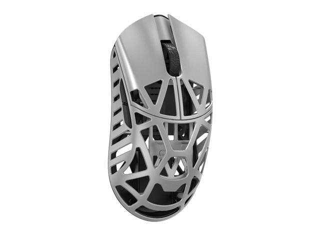 MK x WLMOUSE Beast X Mini Pro Wireless 8K Mouse Silver Side Slits TTC Black Dot