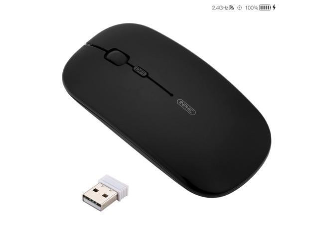 Inphic P-M1 Rechargeable Battery USB Wireless Mouse Mute Silent Click Mini Noiseless Optical Mice 1600 DPI for PC Laptop