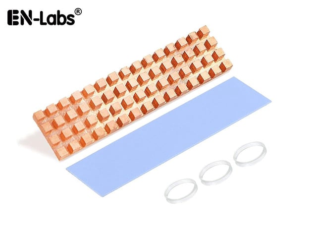 M.2 2280 Pure Copper Heatsink with Thermal Conductive Adhesive for Cooling M.2 NVMe / NGFF SSD Radiator, Suitable for Computer Laptop M2 Solid...
