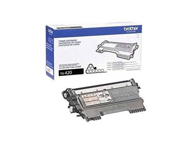Brother Genuine TN420 3-Pack Standard Yield Black Toner Cartridge with Approximately 1,200 Page Yield/Cartridge