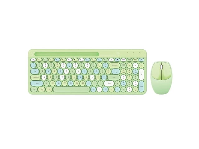 MOFii 888 2.4G Wireless Keyboard Mouse Set with Tablet Phone Slot (Green)