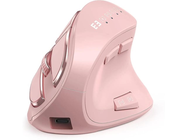 Bluetooth Vertical Mouse Wireless Usb2.4 Three-Mode Charging Human Notebook Desktop Computer Mouse Office Mute