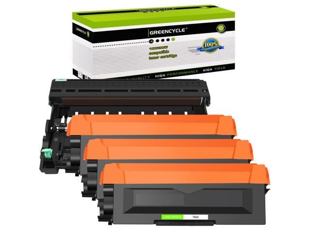 Brother GREENCYCLE 4PK Set Compatible with Brother TN660 DR630 (3 Toner, 1 Drum) High Yield for DCP-L2300D MFC-L2720DW Printer