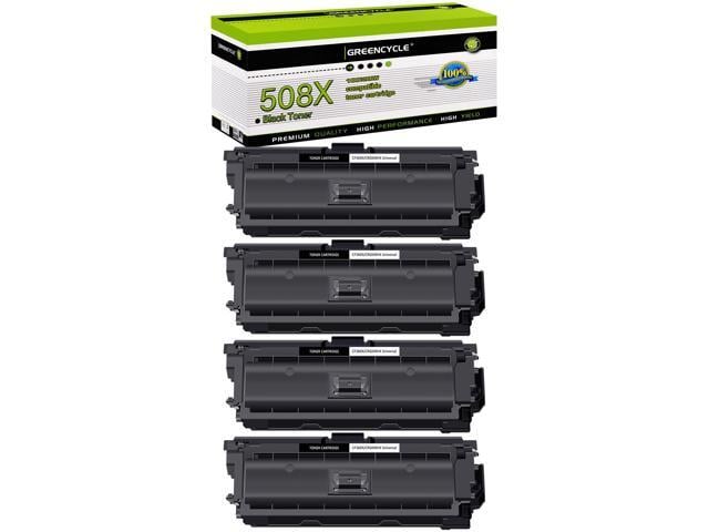 HP greencycle 4 Pack Toner Cartridge Compatible for HP 508X CF360X Black Toner Work with M577c M577z M577f M552dn M553dn M553n Printer