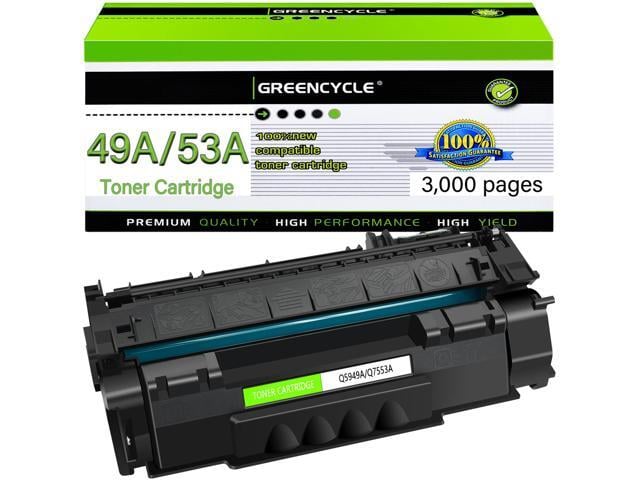 HP greencycle Q5949A Compatible Toner Cartridge Replacement for HP 49A Q5949A 53A Q7553A Black Cartridge Laserjet 1320 1320n 3390 1160 1320tn 1320nw...