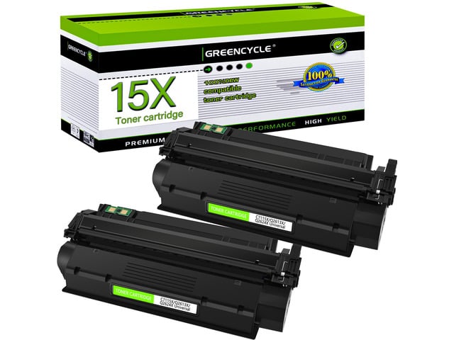 HP greencycle C7115X Compatible Toner Cartridge Replacement for HP 15X C7115X 15A C7115A 13X Q2613X Black Cartridge Laserjet 1000 1200 1220 1330 3300...