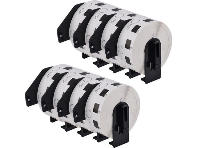 Brother GREENCYCLE 8 Roll DK-1219 DK1219 Die-Cut Round Paper Labels Diameter 1/2' (0.47' Dia) Compatible for Brother QL Label Printers, 1200...