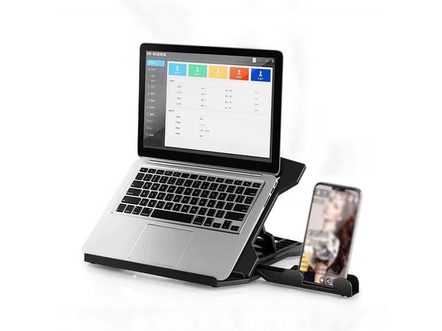 N31 Portable Laptop Bracket Liftable Computer Support Base, Colour: Black (Standard Version) Black (Standard Version)