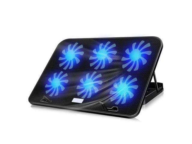 ICE COOREL Notebook Computer Base Silent Six-fan Cooling Holder Heat Sink, Style: Ordinary