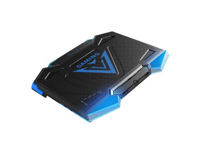 dual USB Ports Five-core Radiator Notebook Computer Holder (Blue)
