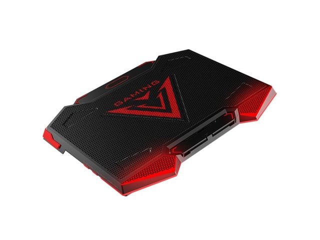 dual USB Ports Five-core Radiator Notebook Computer Holder (Red)