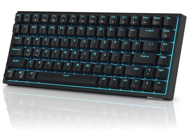 RK ROYAL KLUDGE RK84 Blue Backlit 75% Triple Mode BT5.0/2.4G/USB-C Hot Swappable Mechanical Keyboard, 84 Keys Tenkeyless Mechanical Keyboard...