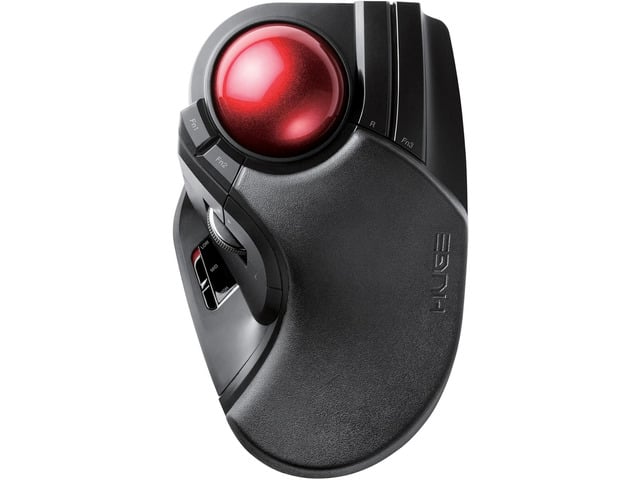 ELECOM HUGE Trackball Mouse, 2.4GHz Wireless USB, Precise Finger Control, Customizable 8-Button, Gaming Optical Sensor, Large Soft Palm Rest,...