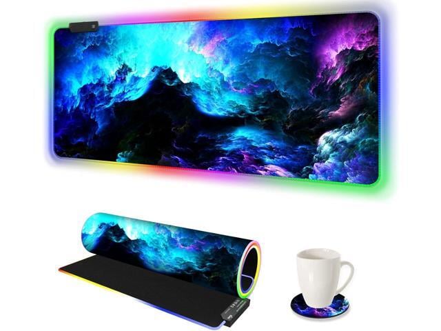 ARTSO RGB Gaming Mouse Pad Large, Extended LED Mouse Mat XXL 35.4x15.7 inch, 14 Lighting Modes, 2 Brightness, Non-Slip Rubber Base Mousepad...