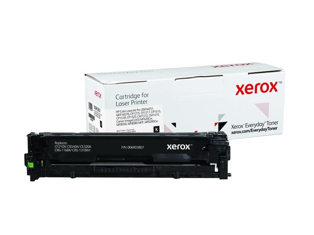 HP Xerox 006R03807 Compatible Toner Cartridge Replaces HP CF210X/ CB540A/ CE320A Black Toner Standard Yield; Canon CRG-131 Black