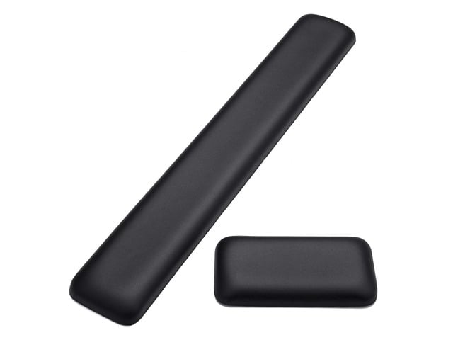 Leather-Gel Keyboard Wrist Rest And Mouse Wrist Rest Set, Ergonomic Wrist Support Mouse Pad Wrist Pad Relieve Wrist Pain For Full Size Gaming...