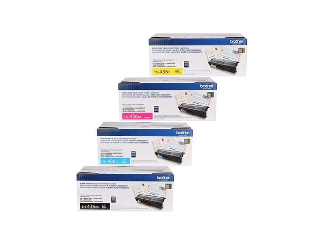 Brother Tn-436 Super High Yield Toner Cartridge Set (6,500 Yield)