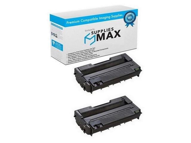 SuppliesMAX Compatible Replacement for Savin SP-3500N/SP-3500SF/SP-3510DN/SP-3510SF Toner Cartridge (2/PK-6400 Page Yield) (TYPE SP3500XA) (8989_2PK)
