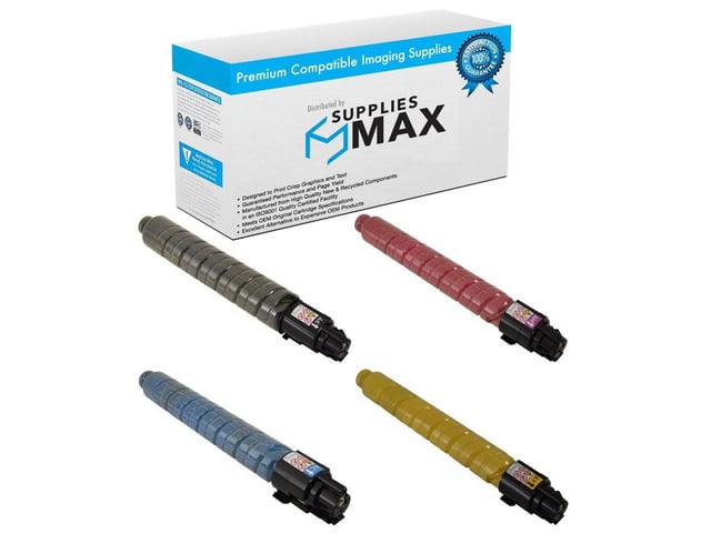SuppliesMAX Compatible Replacement for Gestetner Corp IM-C300/IM-300F/IM-C400F/IM-C400SRF Toner Cartridge Combo Pack (BK/C/M/Y) (TYPE IM-C300)...