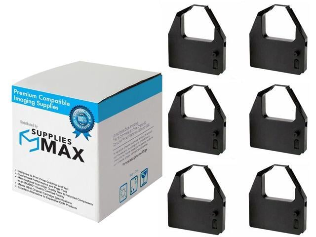 SuppliesMAX Compatible Replacement for NCR 6411/6421/7182/8510/8025/8027 Black Printer Ribbons (6/PK) (125639)