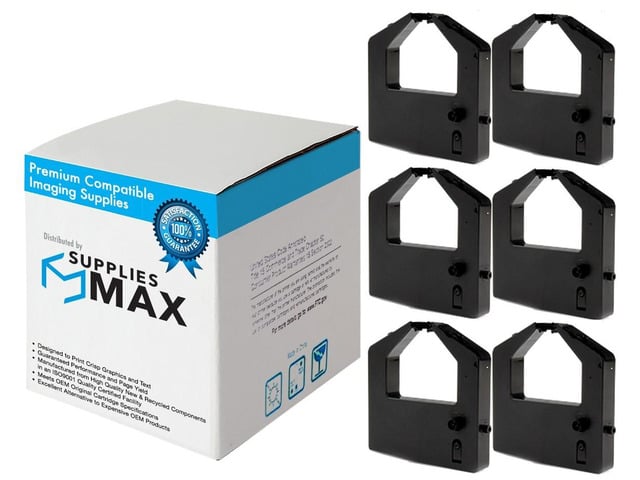 SuppliesMAX Compatible Replacement for Wincor Nixdorf 3803/3805/3809/9097/9099 Black Printer Ribbons (6/PK) (10600003214)