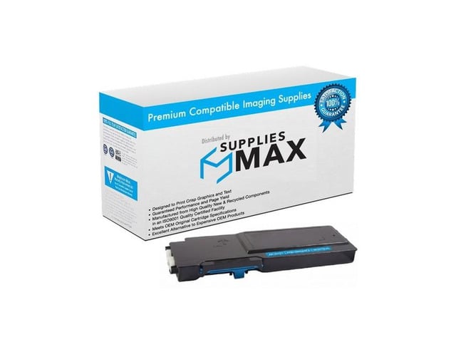 Dell SuppliesMAX Compatible Replacement for Dell C3760DN/C3760DNF/C3760N/C3765DNF Cyan Toner Cartridge (9000 Page Yield) (331-8432)