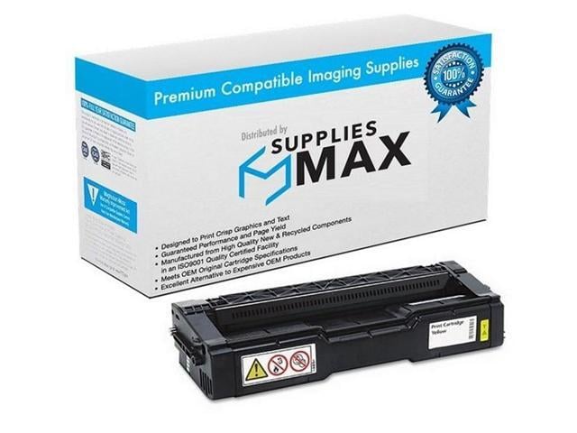 SuppliesMAX Compatible Replacement for Gestetner Corp SP-C220/SP-C221/SP-C222/SP-C240 Series Yellow Toner Cartridge (2000 Page Yield) (TYPE...