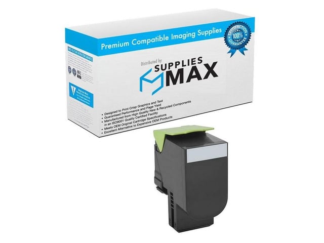 SuppliesMAX Compatible Replacement for Lexmark CX-510de/CX-510dhe/CX-510dthe Black Extra High Yield Toner Cartridge (8000 Page Yield) (NO. 801XK)...