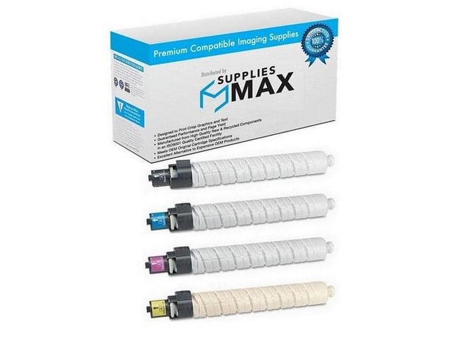 SuppliesMAX Compatible Replacement for Savin C2828/C3333 Toner Cartridge Combo Pack (BK/C/M/Y) (TYPE MP-C3300) (84127MP)