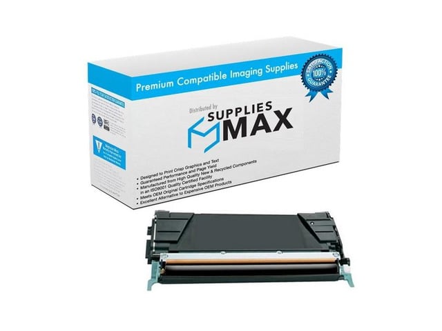 SuppliesMAX Compatible Replacement for Lexmark C746DN/C746DTN/C746N/C748DE/C748DTE/C748E Black High Yield Toner Cartridge (12000 Page Yield)...