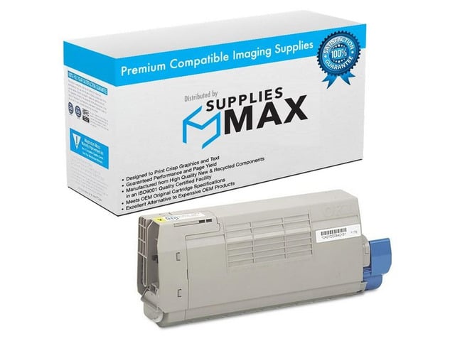SuppliesMAX Compatible Replacement for Okidata C710DN/C710DTN/C710N Yellow Toner Cartridge (11500 Page Yield) (43866101)