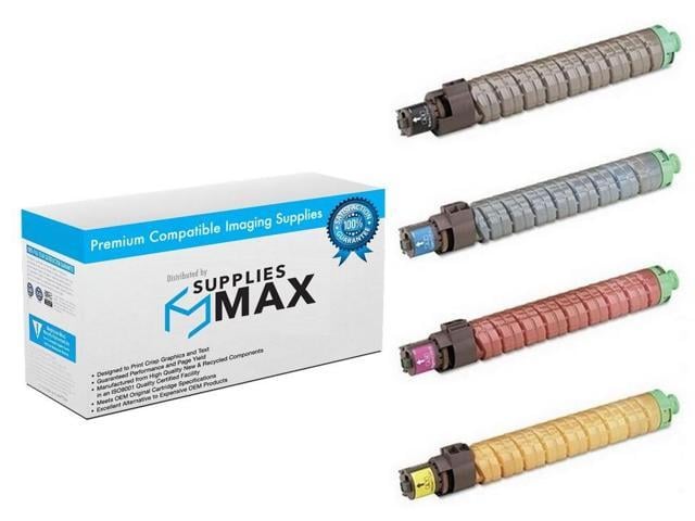 SuppliesMAX Compatible Replacement for Ricoh Aficio SP-C811DN Series Toner Cartridge Combo Pack (BK/C/M/Y) (TYPE SP-C811DNHA) (8200MP)