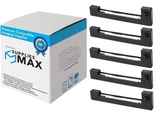 SuppliesMAX Compatible Replacement for M150/160/170/180/185/190/195 Purple P. O.S. Printer Ribbons (5/PK) (ERC-09P)