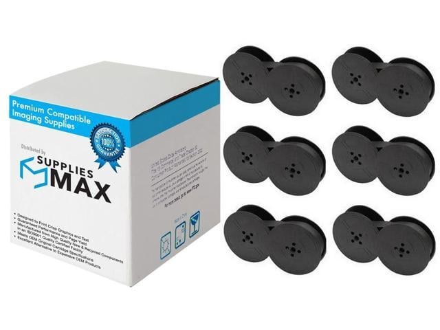 SuppliesMAX Compatible Replacement for Okidata MICROLINE 80/82/82A/83/83A/92/93/CP-120/CP-210 Black Printer Ribbons (6/PK) (52100701)