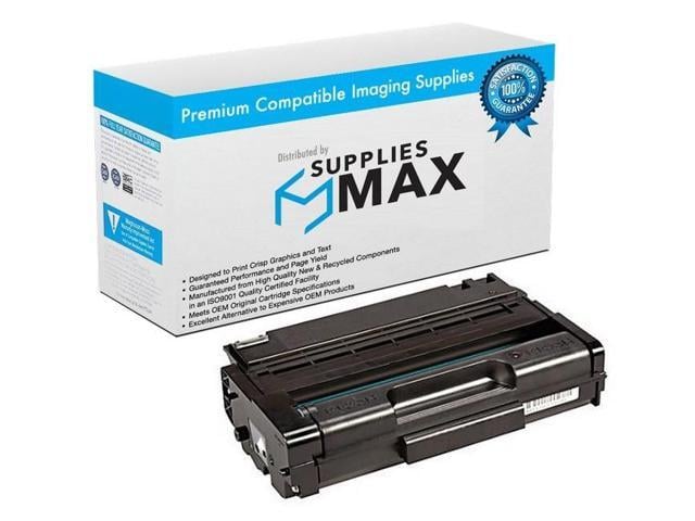 SuppliesMAX Compatible Replacement for Gestetner Corp SP-377DNWX/SP-377SFNWX Series Black Toner Cartridge (6400 Page Yield) (TYPE SP377XA) (408161)