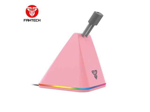 FANTECH MBR01 Mouse Bungee, 9 step adjustable,110mm-150mm with OLED Screen, RBG Control,Extreme Stability and - Rubber Clip Compatible,pink