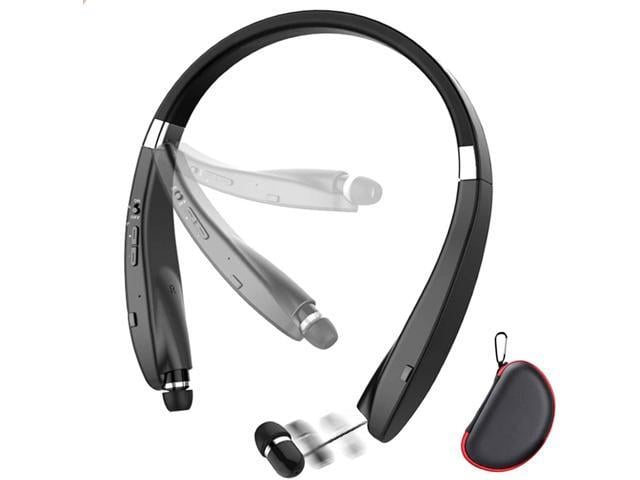 Foldable Bluetooth Headset, Beartwo Lightweight Retractable Bluetooth Headphones for Sports & Exercise, Noise Cancelling Stereo Neckband Wireless...