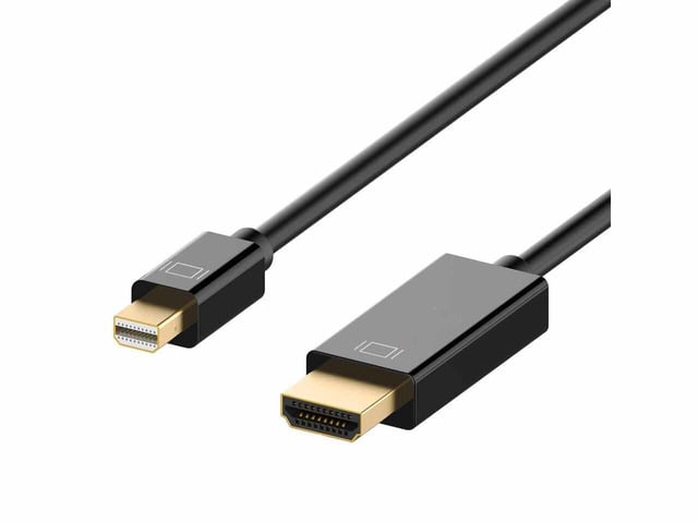 Apple Mini DisplayPort to HDMI 6 Feet Cable Adaptor 4K@30Hz, Compatible with MacBook Air/Pro, Microsoft Surface Pro/Dock, Monitor, Projector and More