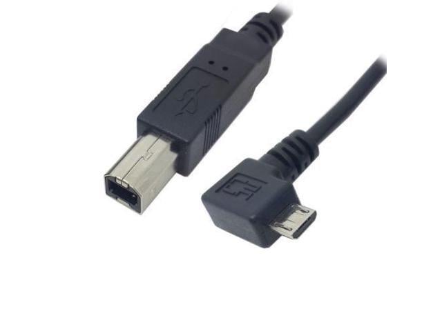 Details about Left Angled 90 Degree Micro USB OTG to Standard B Type Printer Scanner Hard Disk