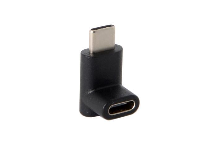 Reversible USB 3.1 Type-C Male to Female Extension Adapter for Laptop & Phone 90 Degree Up or Down Angled