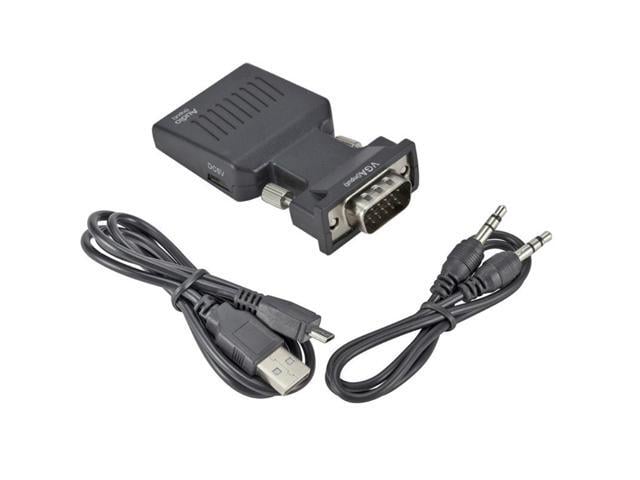 VGA Male To HDMI-compatible Female Converter with Audio Adapter Cables 720/1080P for HDTV Monitor Projector PC Laptop TV