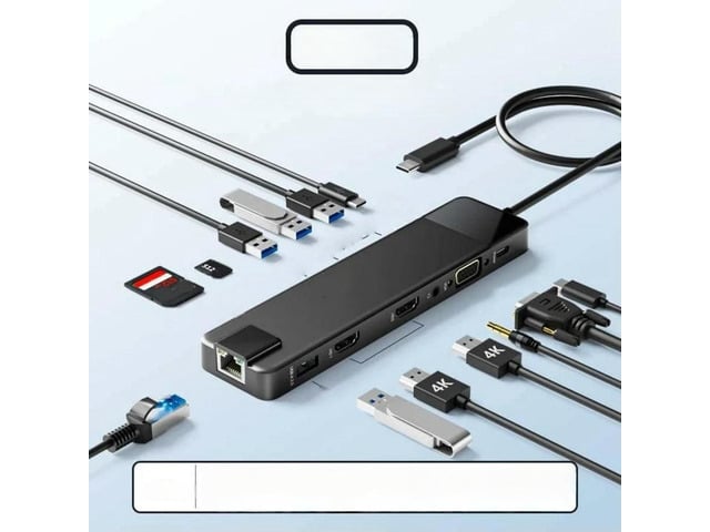 FOR TC100 13-In-1 USB C Hub 3.0 High Speed Docking Station 4K -Compatible USB Splitter Adapter For Laptop